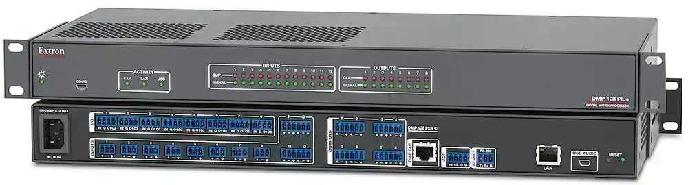 Extron DMP 128 Plus C V 12x8 ProDSP Processor w/AEC and VoIP Room Control Extron