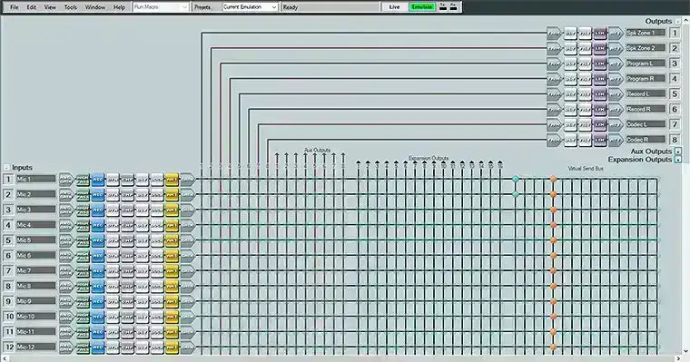 Extron DMP 128 Plus C V 12x8 ProDSP Processor w/AEC and VoIP Room Control Extron
