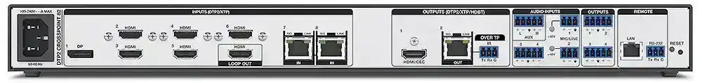 Extron DTP2 CrossPoint 82 IPCP Q MA 70, Control Processor and Mono Amp, 8x2 4K/60 Scaling Presentation Matrix Switcher (Copy) Video Transmitters Extron