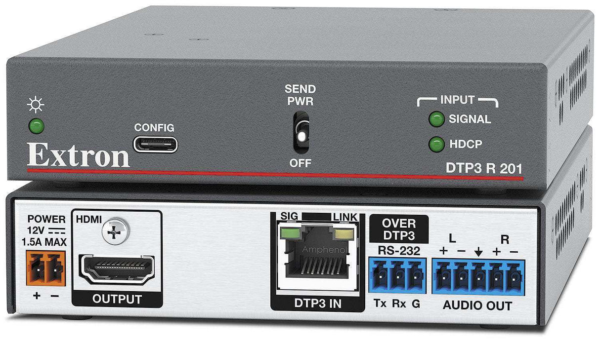Extron DTP3 R 201 4K/60 HDMI DTP3 Receiver with Audio De-Embedding Video Extron
