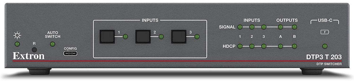 Extron DTP3 T 203 Three Input 4K/60 Switcher with Integrated DTP3 Transmitter Video Transmitters Extron