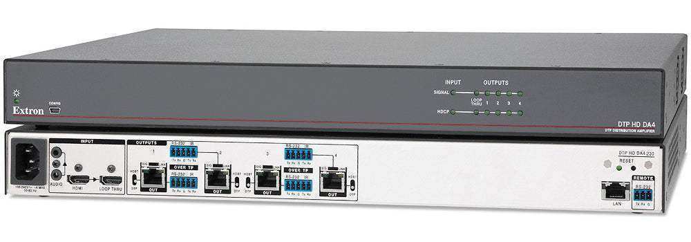 Extron DTP HD DA4 4K 330 HDMI to Four Output DTP DA - 330 feet (100 m) Video Transmitters Extron