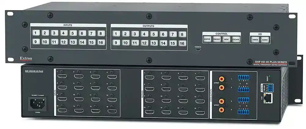 Extron DXP 44 HD 4K PLUS 4x4 4K/60 HDMI with 2 Audio Outputs Room Control Extron