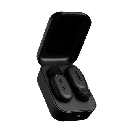 Shure MV-TWO-KIT-Z7 MoveMic Two Receiver Kit Two-Channel Wireless Lavalier Microphone System With Receiver for Mobile Devices and Cameras Microphones Shure