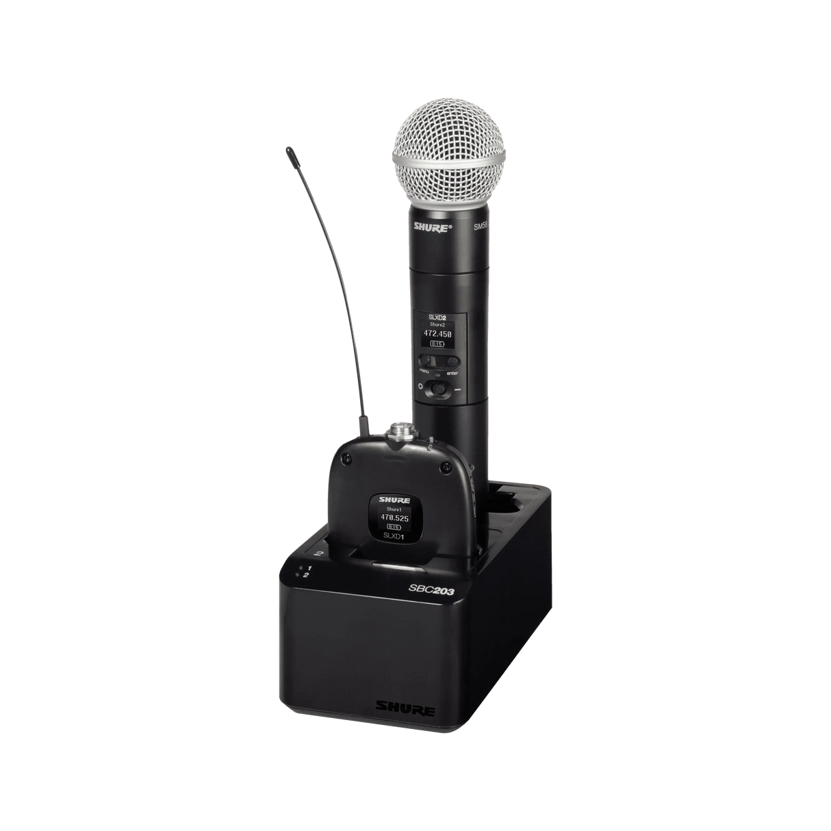 Shure SBC203-US Dual Docking Station for SLX-D transmitters and SB903 battery Battery Shure
