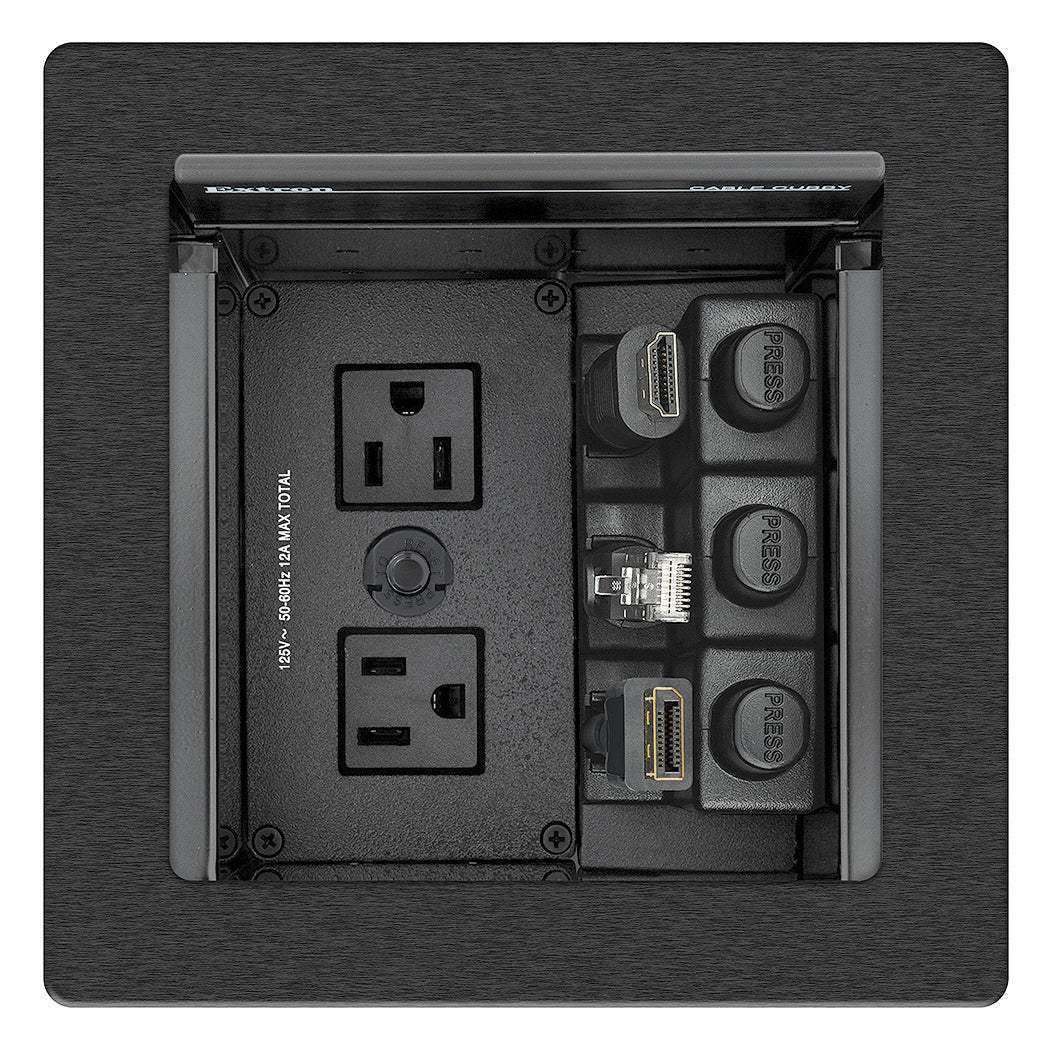Extron Cable Cubby 500 Cable Access Enclosure Black-AC Module Not Included Collaboration Furniture Extron