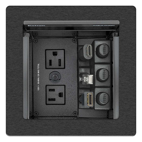 Extron Cable Cubby 500 Cable Access Enclosure Black-AC Module Not Included Collaboration Furniture Extron