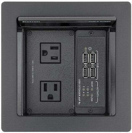 Extron Cable Cubby 500 Cable Access Enclosure Black-AC Module Not Included Collaboration Furniture Extron