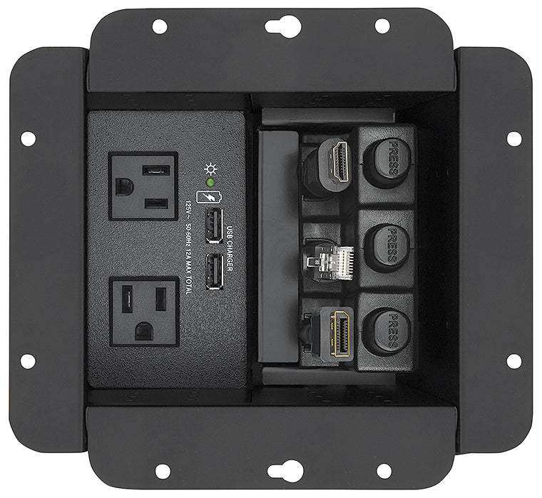 Extron Cable Cubby 650 UT Under-Table Cable Access Enclosure for AV Connectivity, Remote Control, and Power Collaboration Furniture Extron