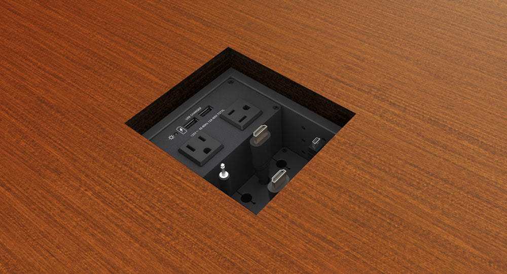 Extron Cable Cubby 650 UT Under-Table Cable Access Enclosure for AV Connectivity, Remote Control, and Power Collaboration Furniture Extron