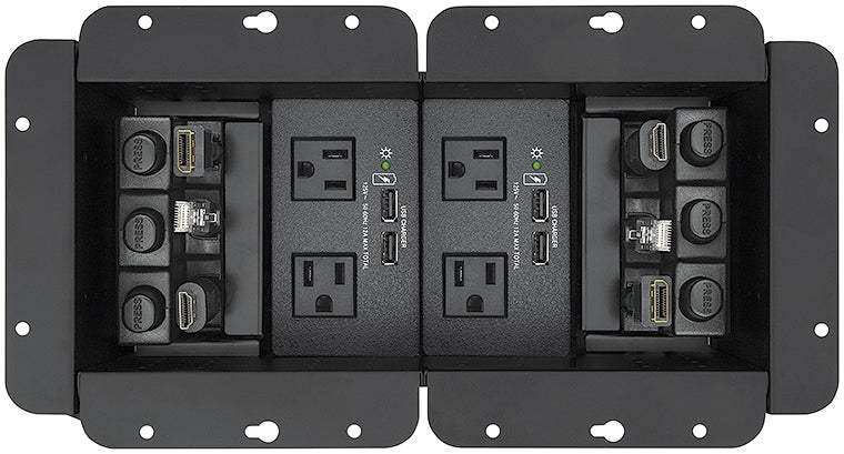 Extron Cable Cubby 650 UT Under-Table Cable Access Enclosure for AV Connectivity, Remote Control, and Power Collaboration Furniture Extron