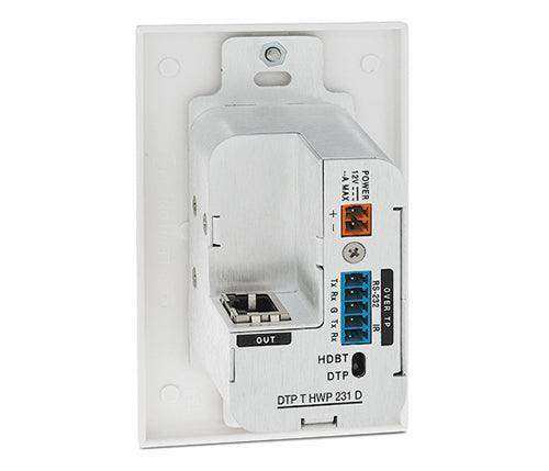 Extron DTP T HWP 4K 331 D Long Distance DTP Transmitter for HDMI - Decorator-Style Wallplate (Black) Video Transmitters Extron