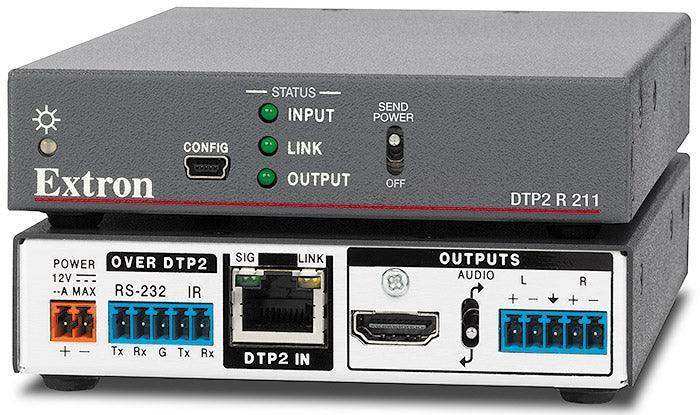 Extron DTP2 R 211 4K/60 HDMI DTP2 Receiver with Audio De-Embedding Video Transmitters Extron