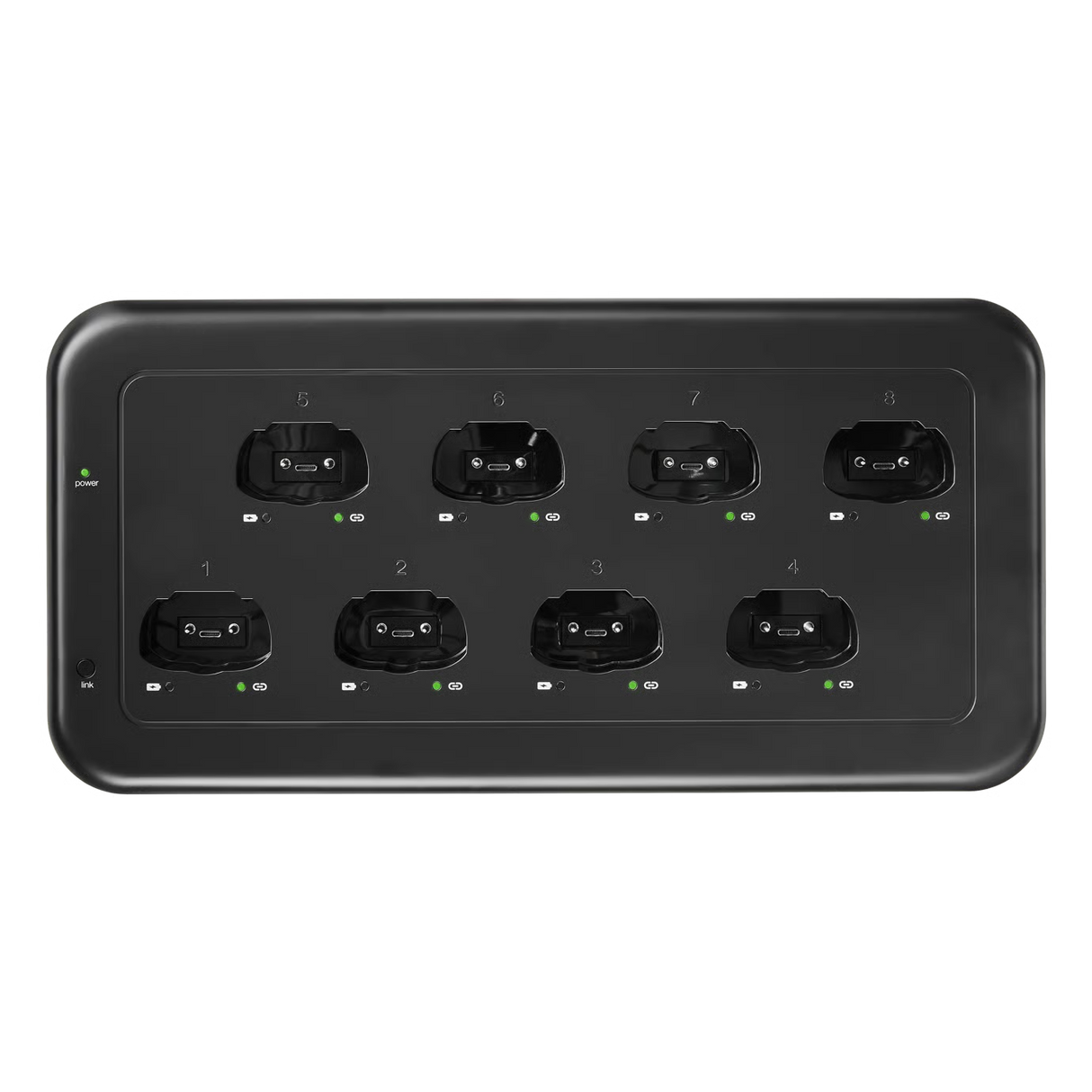 Shure MXWNDX8 Networked 8-Bay Charging Station for MXW neXt Bodypack, Handheld & Boundary Wireless Microphone Transmitters Microphones Shure