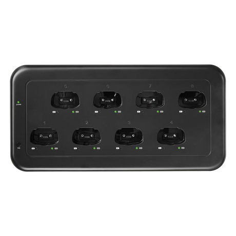Shure MXWNDX8 Networked 8-Bay Charging Station for MXW neXt Bodypack, Handheld & Boundary Wireless Microphone Transmitters Microphones Shure