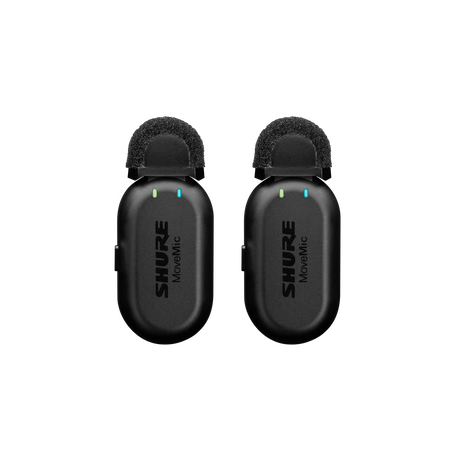 Shure MV-TWO-KIT-Z7 MoveMic Two Receiver Kit Two-Channel Wireless Lavalier Microphone System With Receiver for Mobile Devices and Cameras Microphones Shure