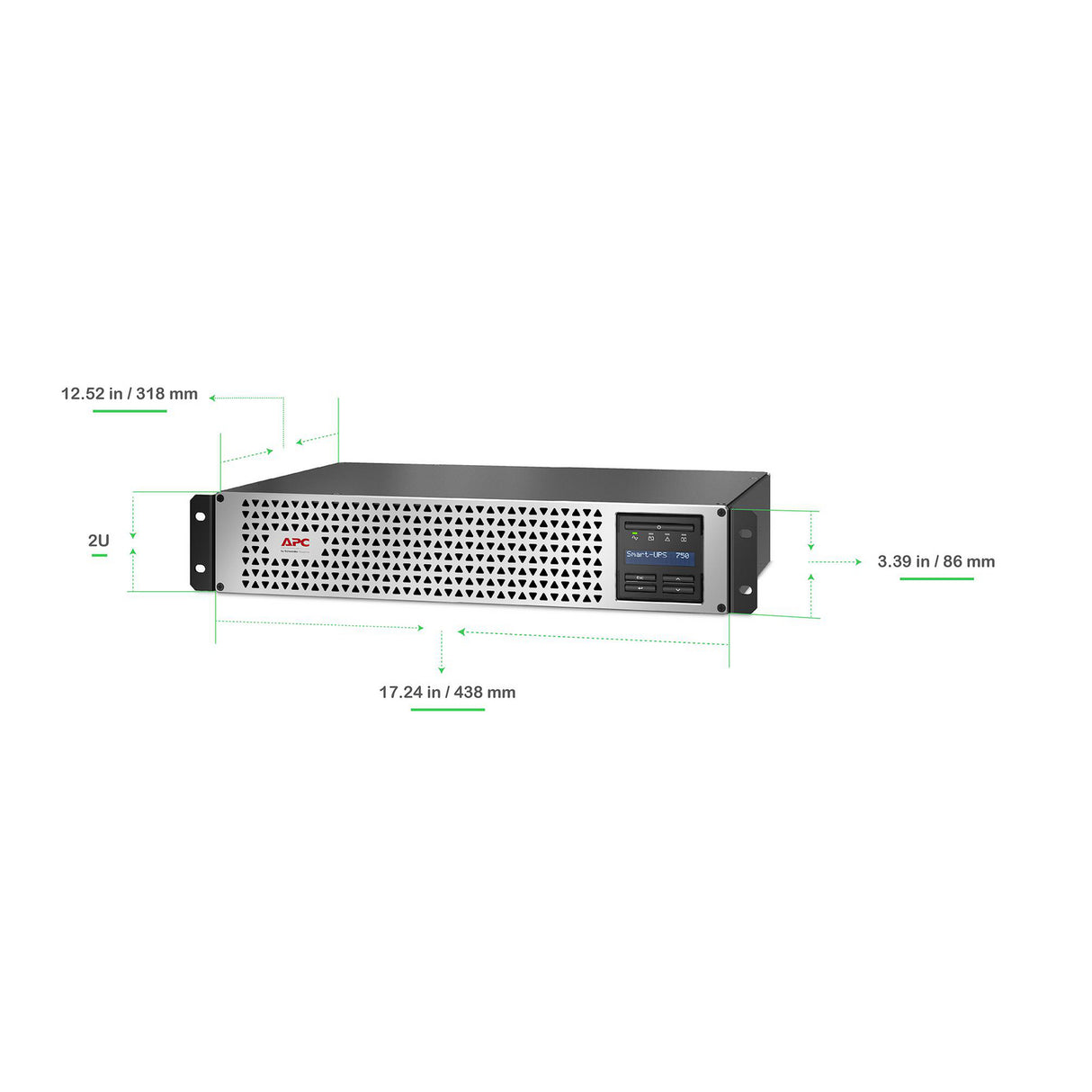 APC Smart-UPS SMTL750RM3UCNC Lithium-Ion 750VA RM 3U 120V with Network Card Uninterruptible Power Supply APC
