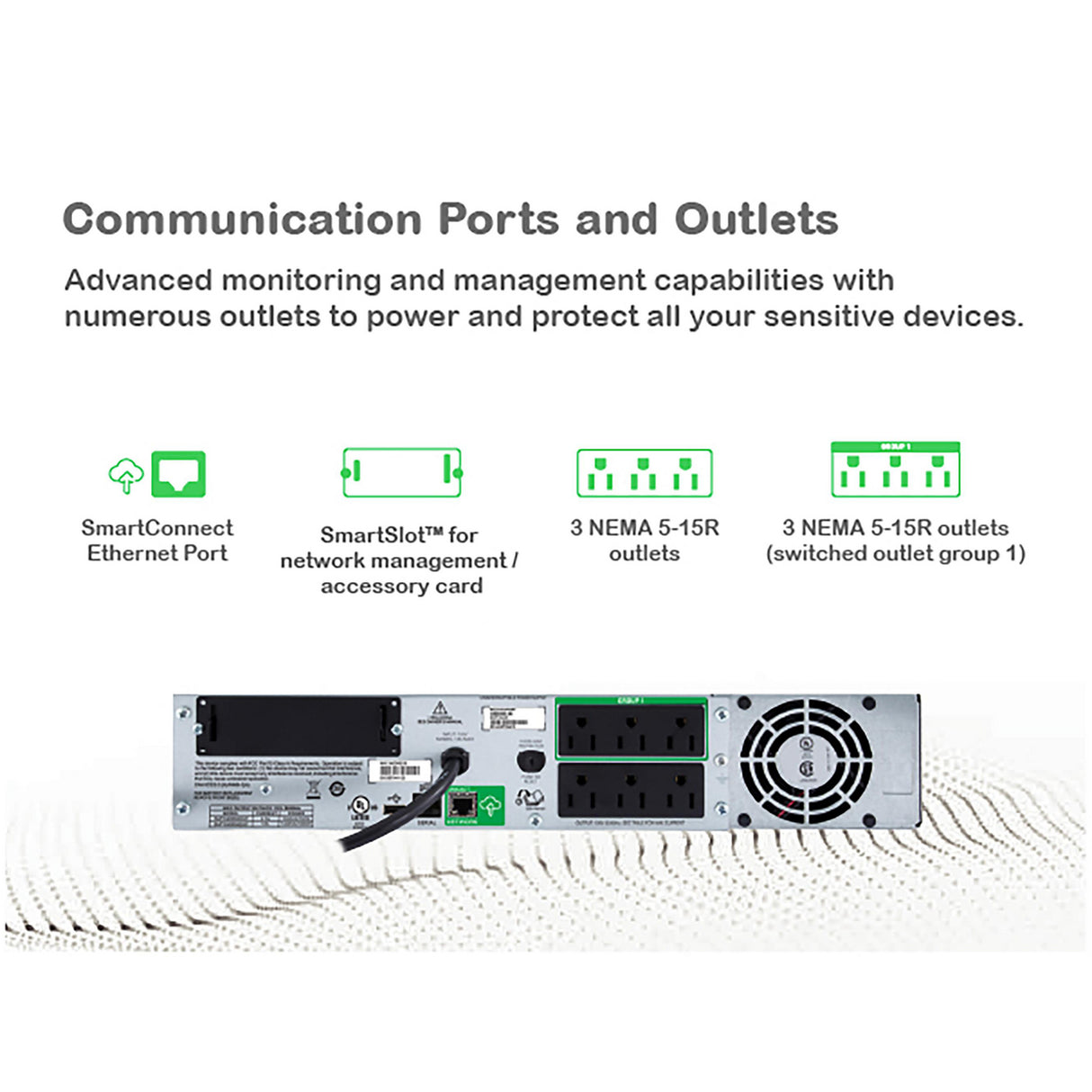 APC Smart-UPS SMT1000RM2UC 1000VA LCD RM 2U 120V with SmartConnect Uninterruptible Power Supply APC
