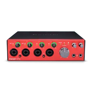 Focusrite Clarett+ 4Pre 8-Channel 18-In/8-Out Audio Interface with Software Suite for PC and Mac Electronics Focusrite