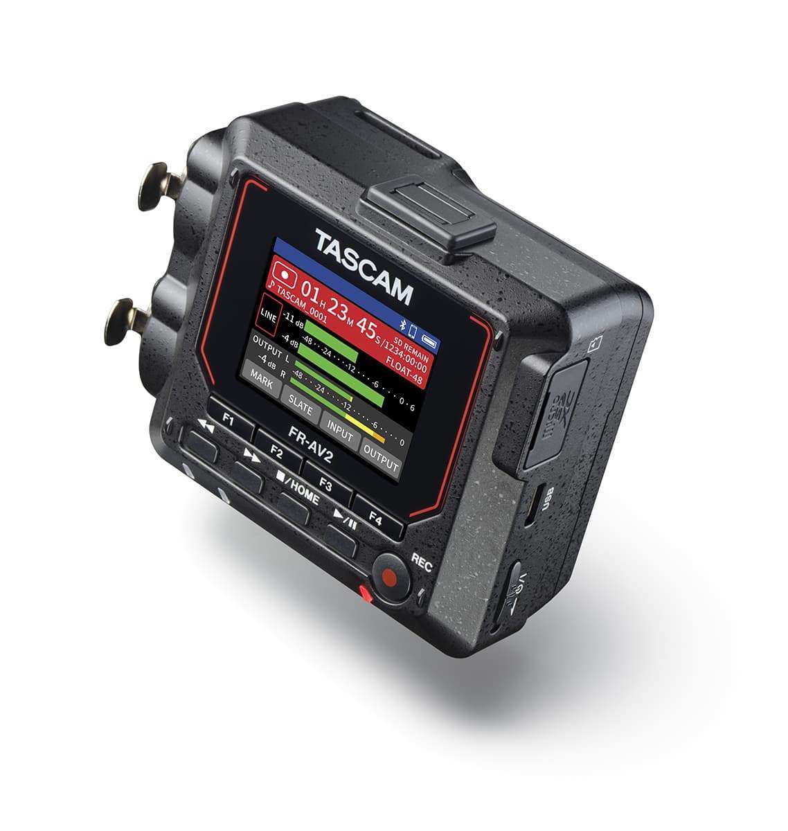 Tascam FR-AV2 Compact 32-bit Float Field Recorder and Timecode Generator with Mixer Audio Players & Recorders Tascam