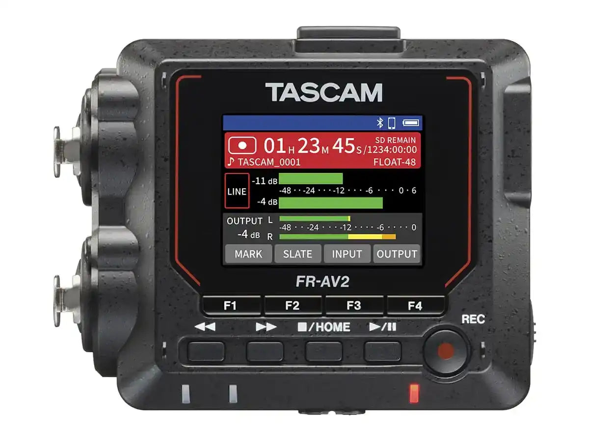 Tascam FR-AV2 Compact 32-bit Float Field Recorder and Timecode Generator with Mixer Audio Players & Recorders Tascam