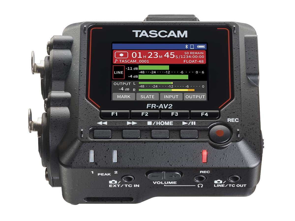 Tascam FR-AV2 Compact 32-bit Float Field Recorder and Timecode Generator with Mixer Audio Players & Recorders Tascam