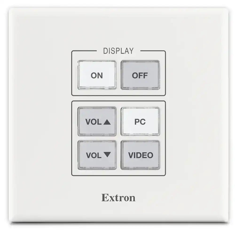 Extron MLC Plus 50 White and Black Faceplates, 2-Gang Video Conferencing Extron