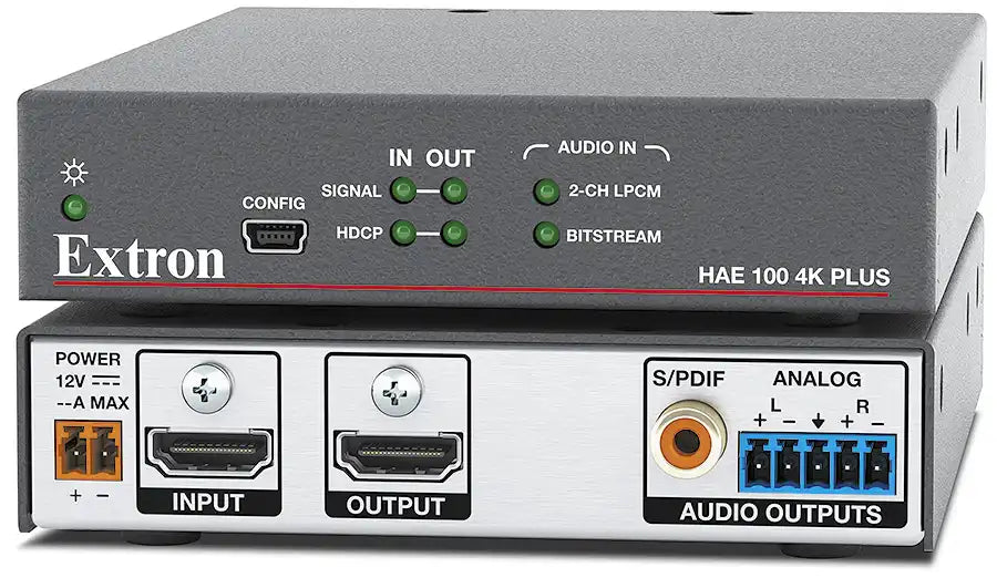 Extron HAE 100 4K Plus 4K/60 HDMI Audio De-Embedder Audio & Video Cables Extron