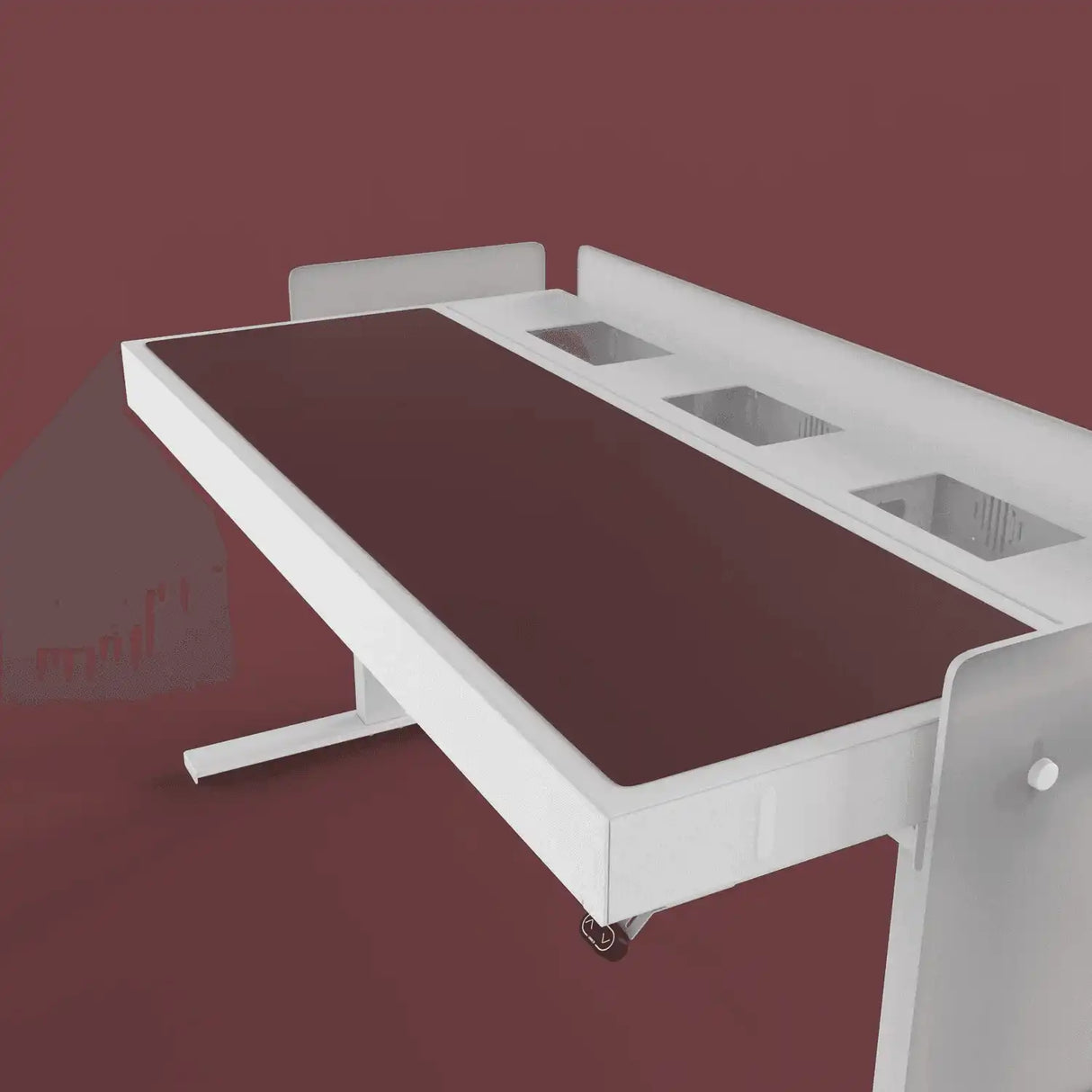 Heckler H902-4154 6U Lectern Deskpad - Burgundy Collaboration Furniture Heckler Design