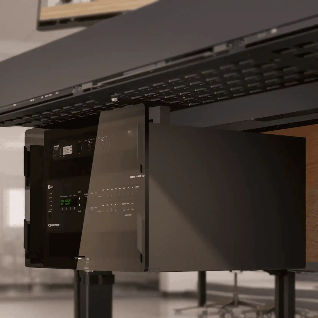 Heckler H903-BG Lectern Expansion Rack 6U - Black Grey Collaboration Furniture Heckler Design