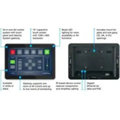 Atlona Velocity System 10" VESA Mount Touch Panel w/Single Room Velocity Gatewa - Black - AT-VTPG-1000VL-BL Video Atlona
