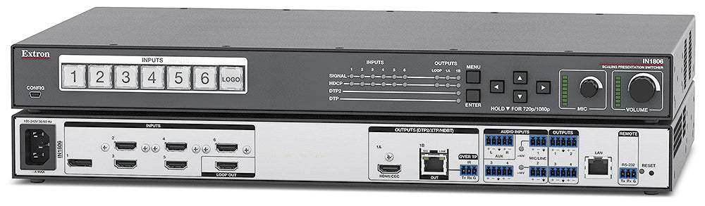 Extron IN1806 Six Input 4K/60 Seamless Presentation Switcher Room Control Extron