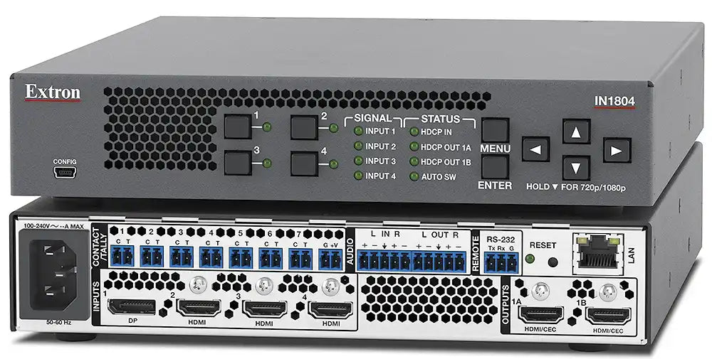 Extron IN1804 Four Input 4K/60 Scaler Video Transmitters Extron