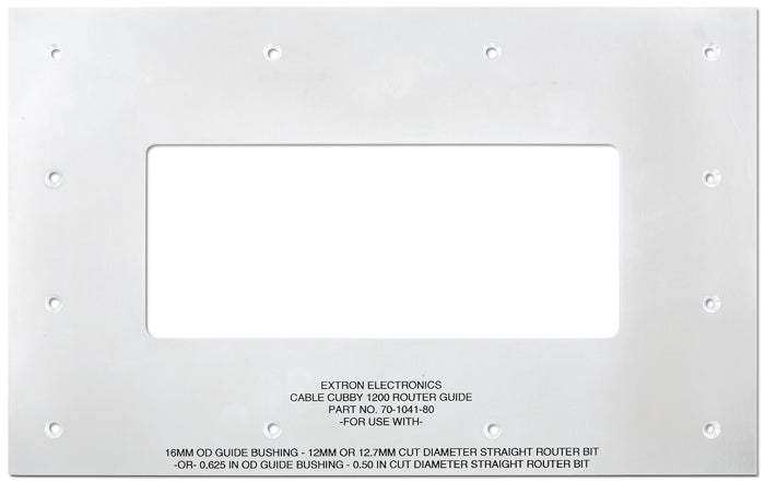 Extron Installation Routing Templates For Cable Cubby and TouchLink Enclosures Collaboration Furniture Extron