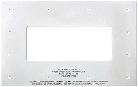 Extron Installation Routing Templates For Cable Cubby and TouchLink Enclosures Collaboration Furniture Extron