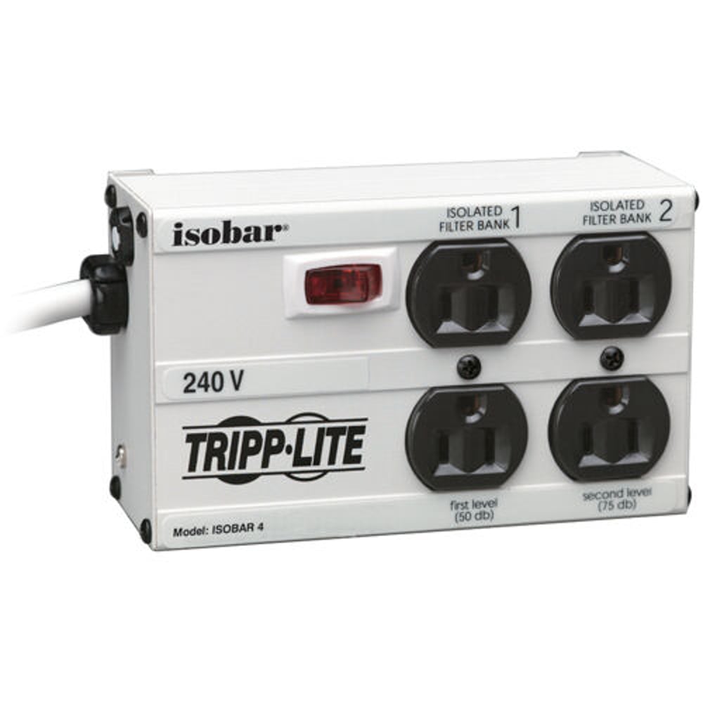 Eaton ISOBAR4/220 – 4-Outlet 230V Isobar Surge Protector Surge Protectors & Power Strips Eaton