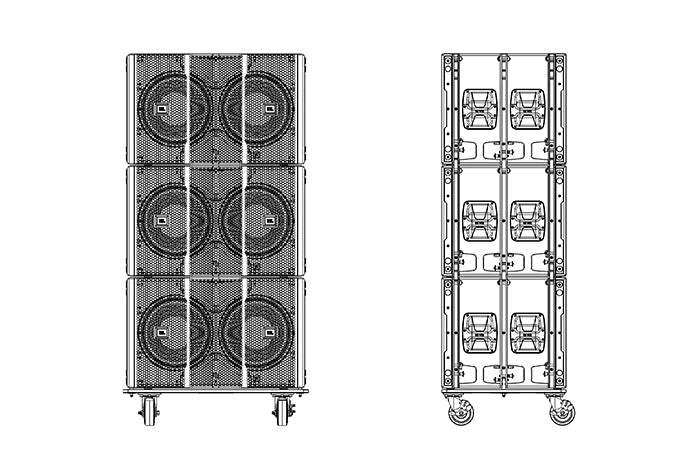 JBL VTX M-Series VTX S25 VT Vertical Transporter Speakers JBL Professional