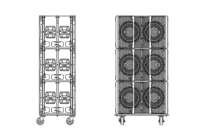 JBL VTX M-Series VTX S25 VT Vertical Transporter Speakers JBL Professional