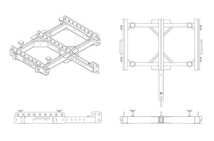 JBL VTX M-Series VTX-V25-AF-EB Array Frame Extension Bar Speakers JBL Professional