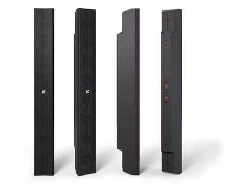 K-Array Kayman KY102 100cm-long, variable beam stainless steel line array element with 8x4" cones (connecting hardware NOT included, Black) Speakers K-Array