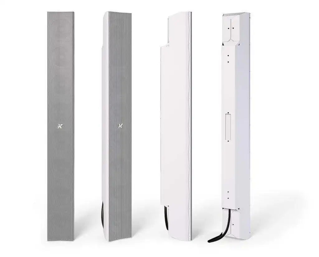 K-Array Kayman KY102W-EBS 100cm-long, Electronic Beam Steering array element with 8x4" cones (connecting hardware NOT included, White) Speakers K-Array