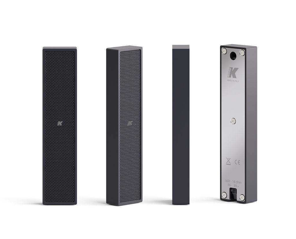 K-Array Lyzard KZ14 I Ultra-mini, 10cm-long, aluminium line array speaker (Black) Speakers K-Array