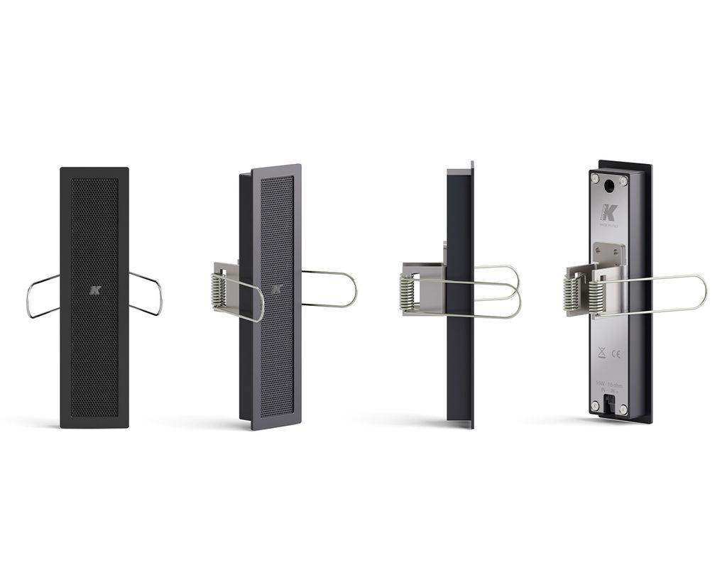 K-Array Lyzard KZ14R I Ultra-mini, 10cm-long, aluminium line array speaker, in-wall mounting version (Black) Speakers K-Array