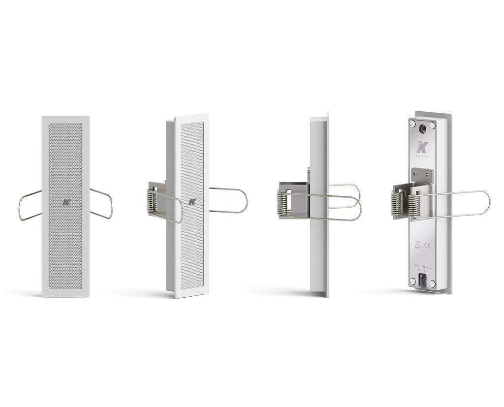 K-Array Lyzard KZ14RW I Ultra-mini, 10cm-long, aluminium line array speaker, in-wall mounting version (White) Speakers K-Array