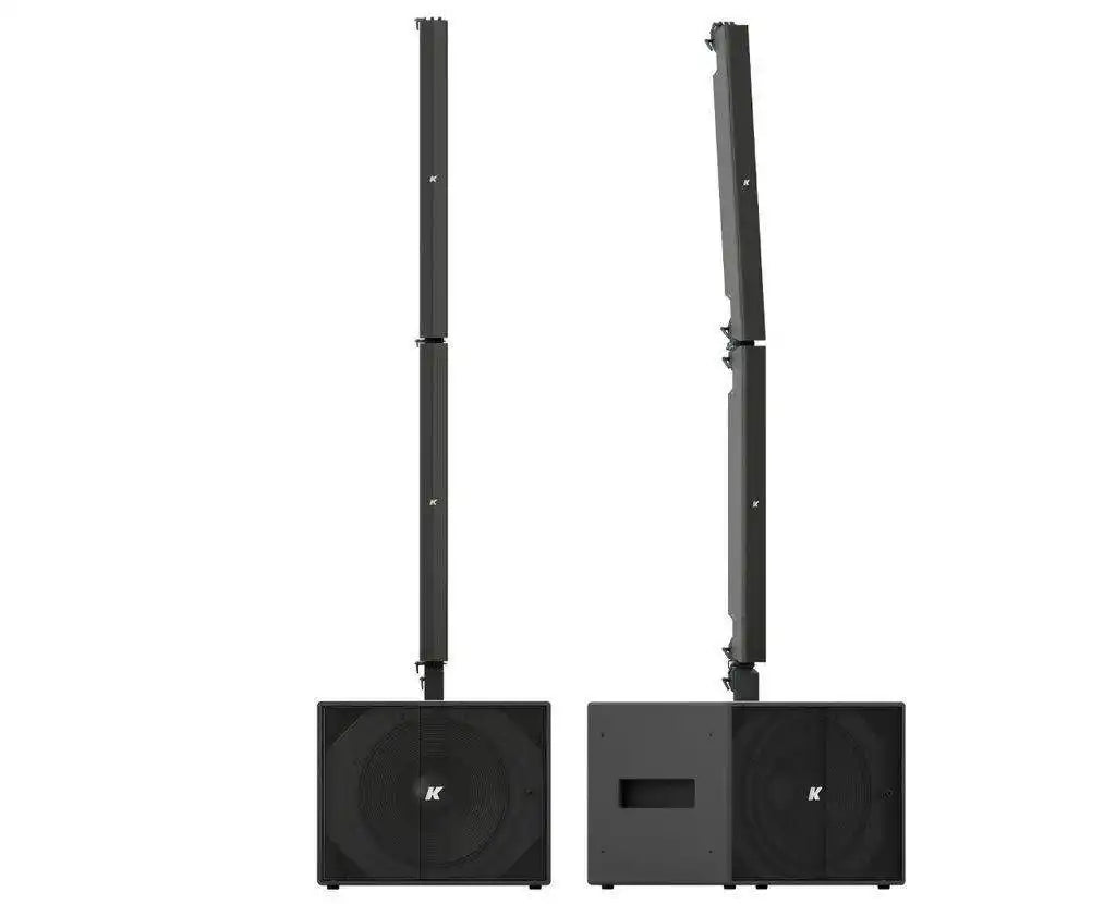 K-Array Pinnacle KR402 II Powered stereo system composed of 1 KS3 I + 1 KS3P I + 4 KP102 I + mounting hardware (Black) Speakers K-Array