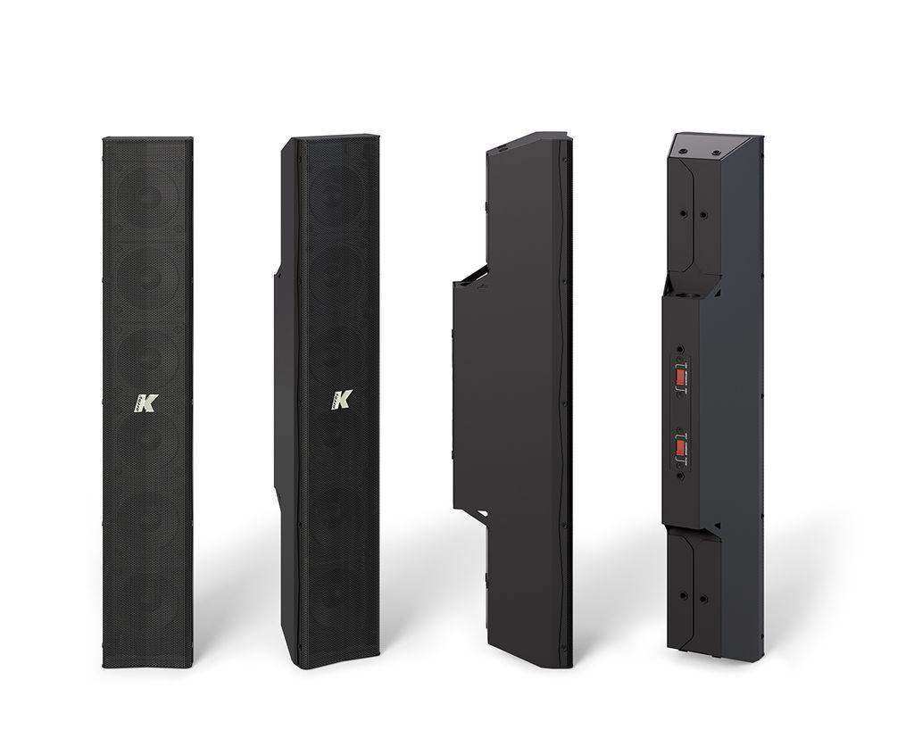 K-Array Python KP52-54 I 52cm-long, variable beam stainless steel line array element with 6x3" cones (connecting hardware NOT included, Black) Speakers K-Array