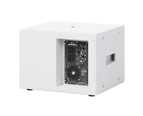 K-Array Thunder KS1W I Ultra-light, Self-Powered single 12” subwoofer with DSP and power outputs (White) Speakers K-Array
