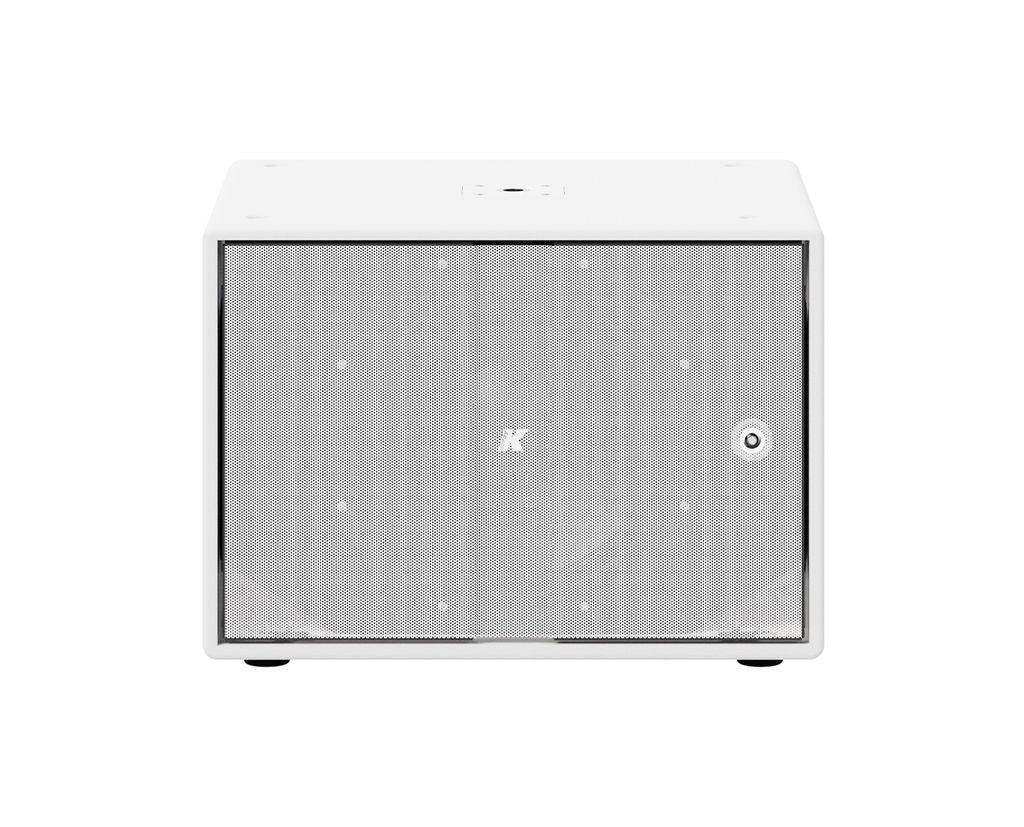 K-Array Thunder KS1W I Ultra-light, Self-Powered single 12” subwoofer with DSP and power outputs (White) Speakers K-Array