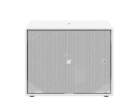 K-Array Thunder KS2W I Ultra-light, Self-Powered single 18” subwoofer with DSP and power outputs (White) Speakers K-Array