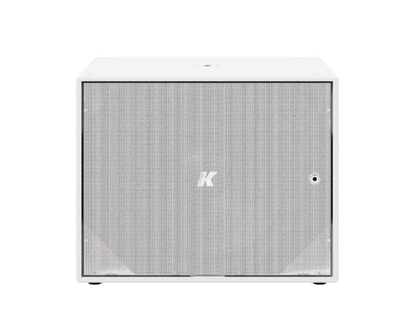 K-Array Thunder KS3W I Ultra-light, Self-Powered single 21” subwoofer with DSP and power outputs (White) Speakers K-Array